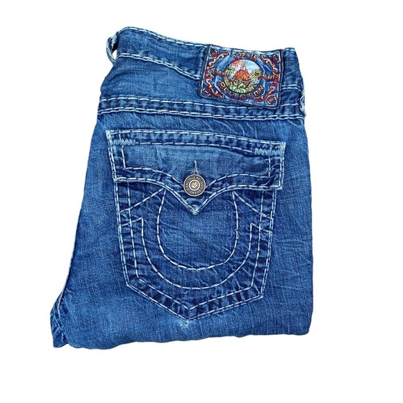 Vintage Embroidered Tab True Religion Jeans Size 34 Blue - Picture 3 of 15